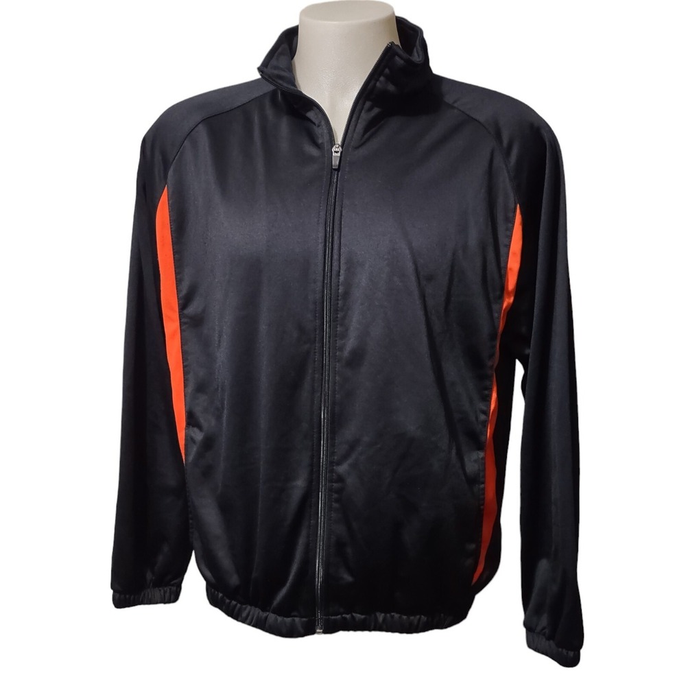 Augusta Sportswear Jacket L Mens Large Adult Golf Full Zip Lined Black‎ Pockets